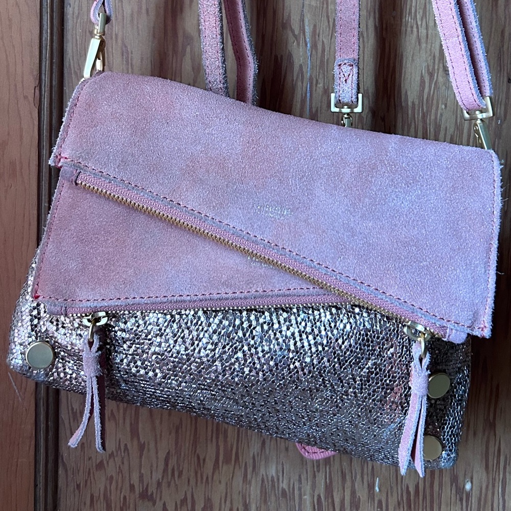 RARE “VINTAGE 2020” HAMMITT 6 way Dillon Small Embossed Leather Metallic…